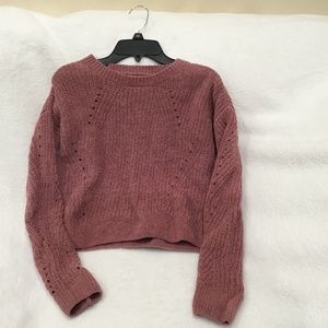 Pink sweater size 10-12 yo